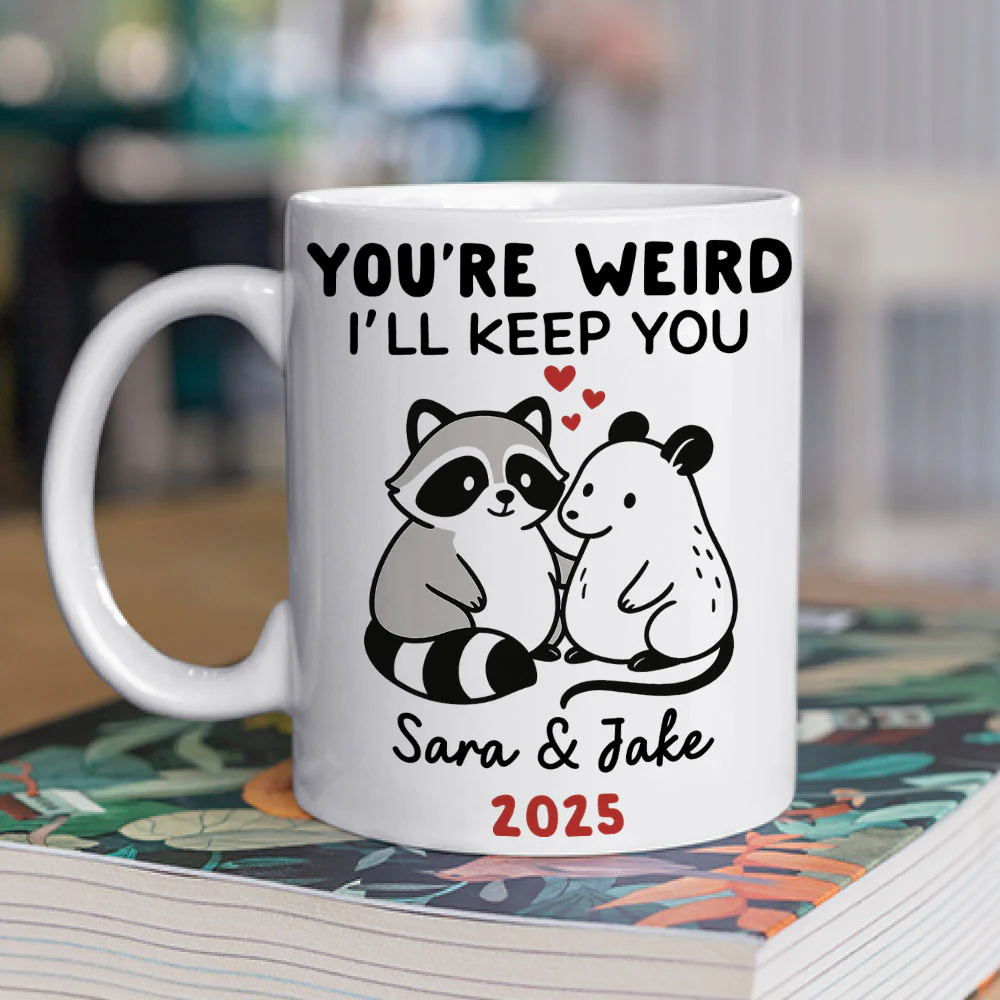 Forever Sticking With My Weirdo - Personalized Custom Coffee Mug - Image 2