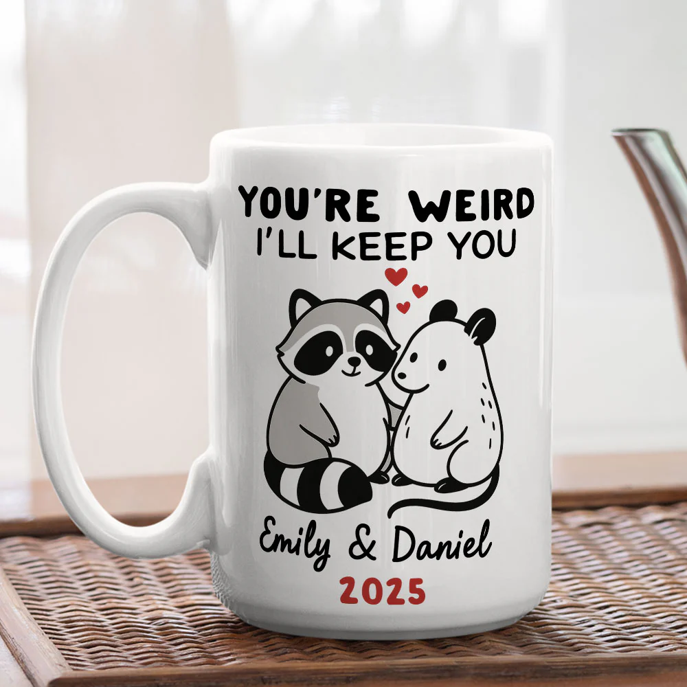 Forever Sticking With My Weirdo - Personalized Custom Coffee Mug - Image 5