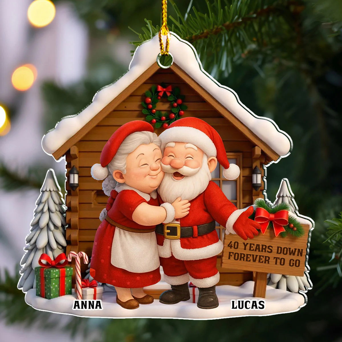 Forever To Go - Personalized Custom Acrylic Ornament - Image 2