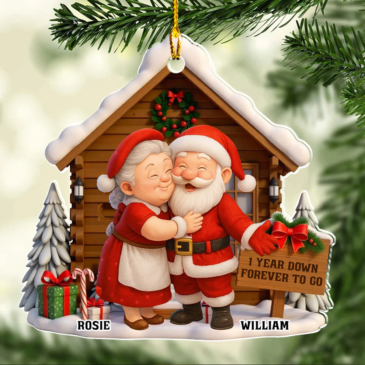 Forever To Go - Personalized Custom Acrylic Ornament - Image 3