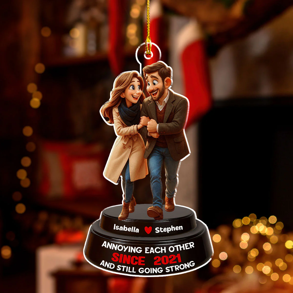 Forever Us - Personalized Custom Acrylic Ornament - Image 5