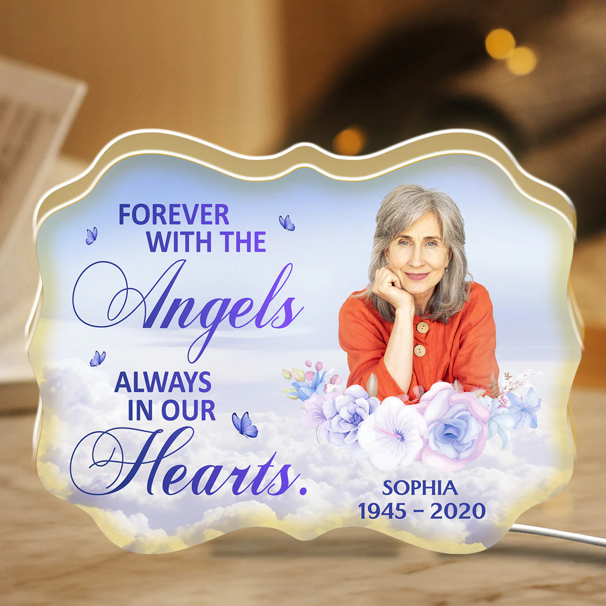 Forever With The Angels - Personalized Custom Light Box - Image 2