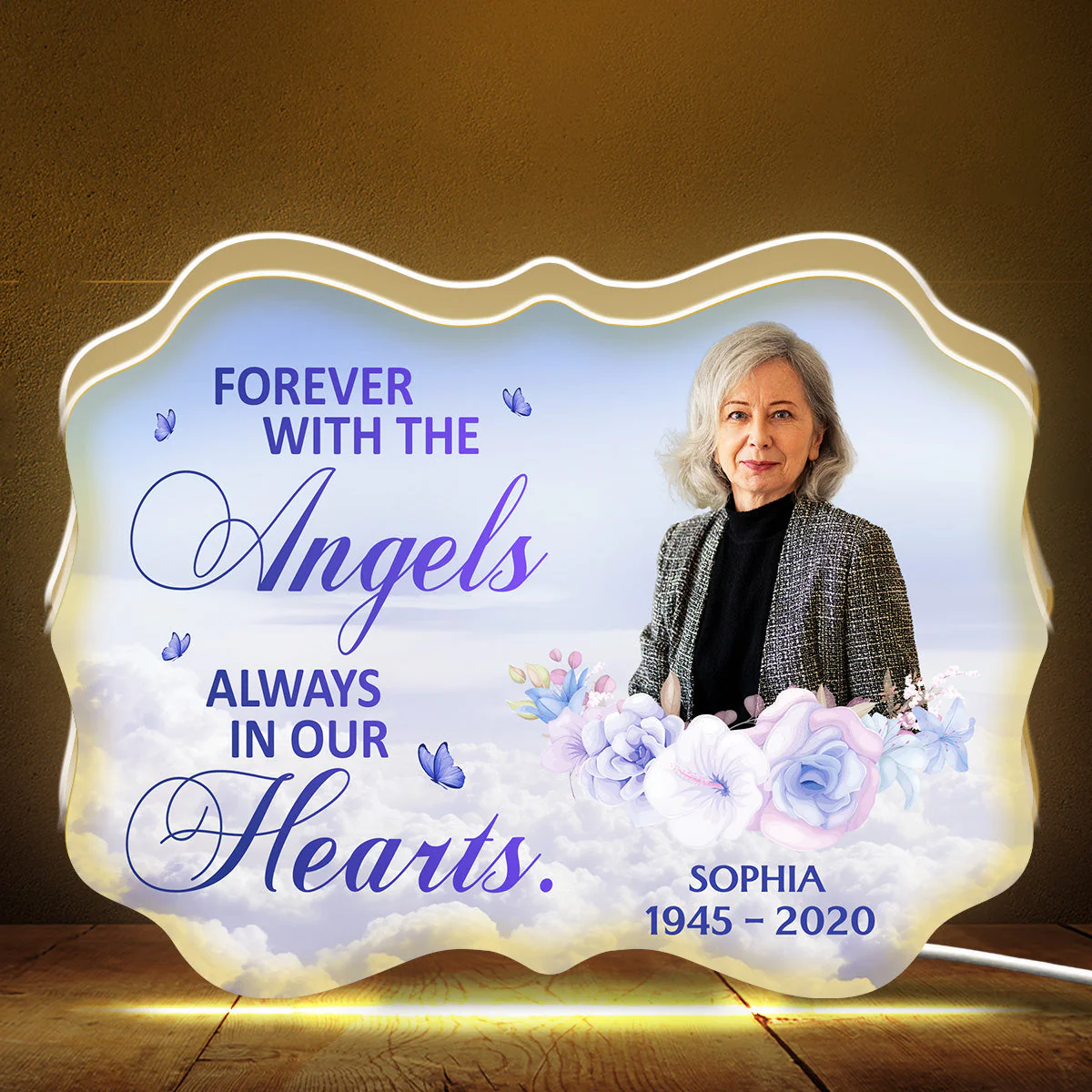 Forever With The Angels - Personalized Custom Light Box - Image 3