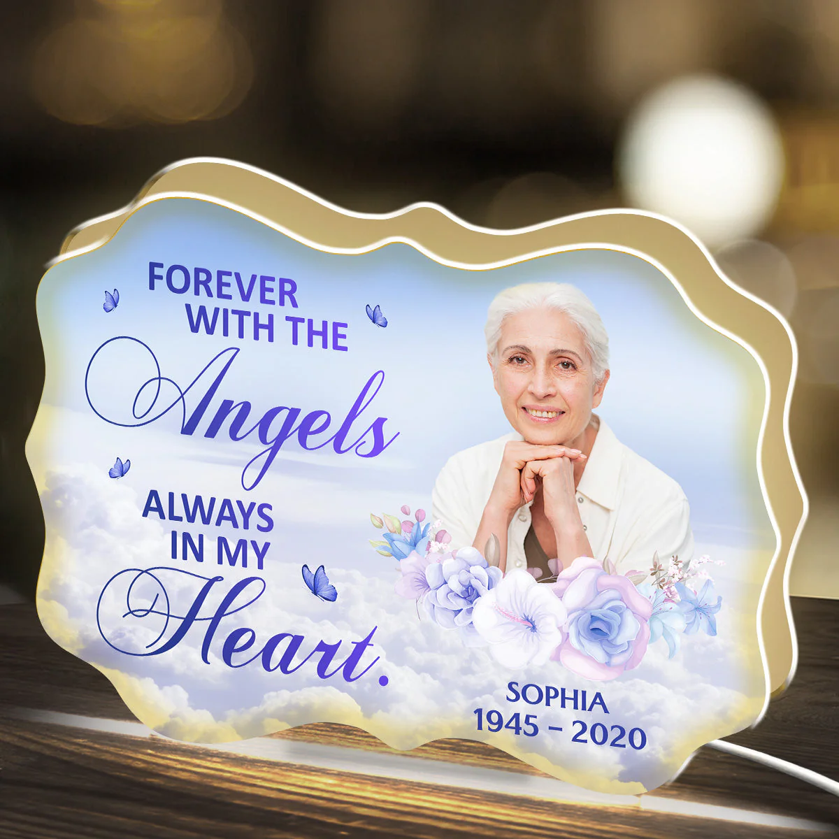 Forever With The Angels - Personalized Custom Light Box - Image 4
