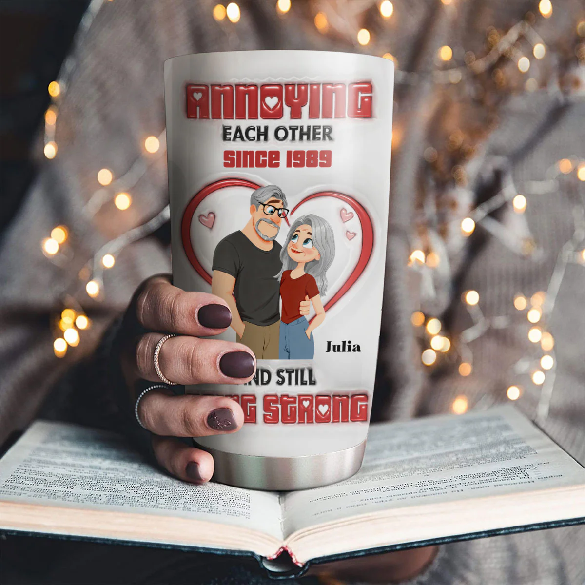 Forever With You - Personalized Custom 3D Inflated Effect Tumbler - Image 2