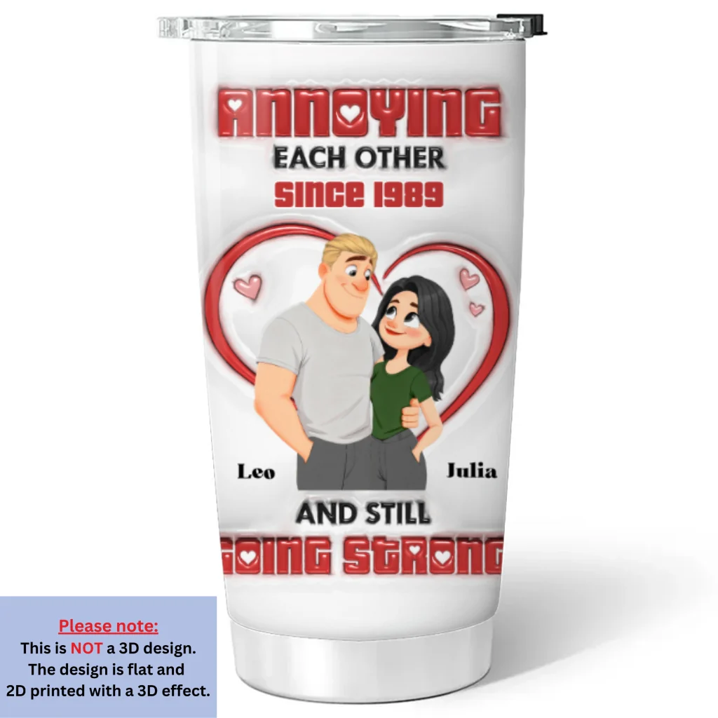 Forever With You - Personalized Custom 3D Inflated Effect Tumbler - Image 5