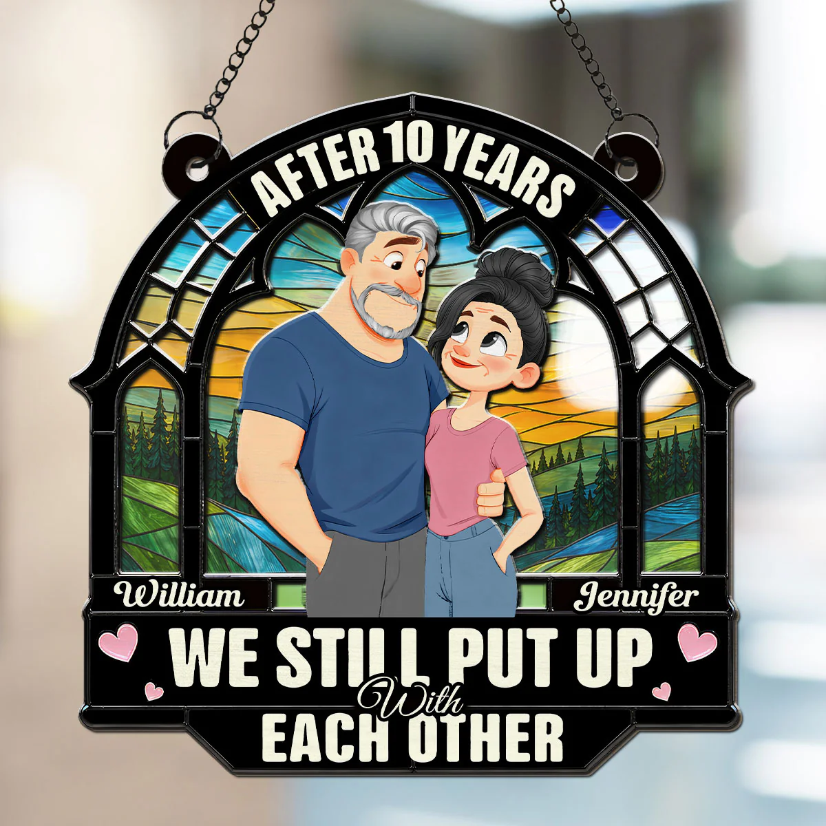 Forever With You - Personalized Custom Suncatcher - Image 2
