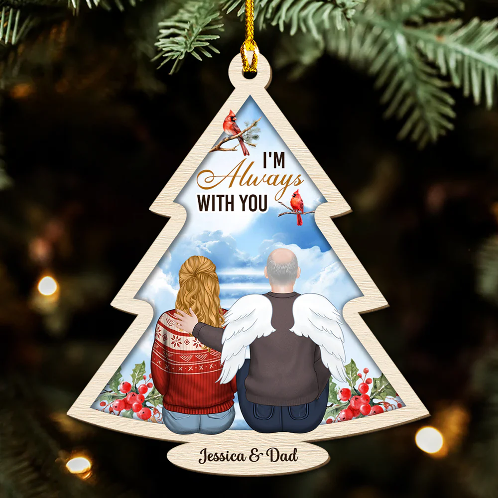 Forever With You - Personalized Custom Wood Ornament - Image 2