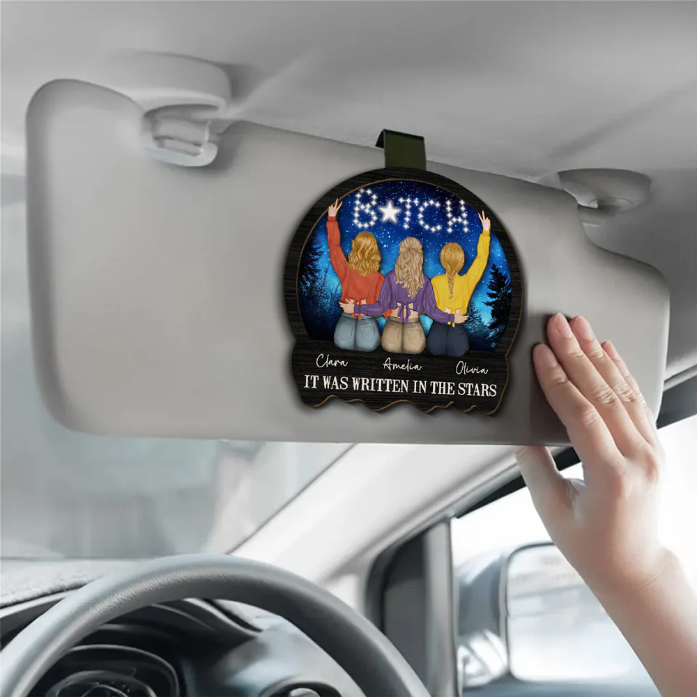 Forever Written In The Stars - Personalized Custom Car Visor Clip - Image 2
