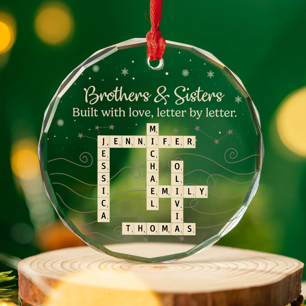 Forever Written Word By Word - Personalized Custom Glass Ornament - Image 4