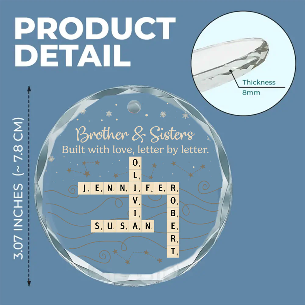 Forever Written Word By Word - Personalized Custom Glass Ornament - Image 5