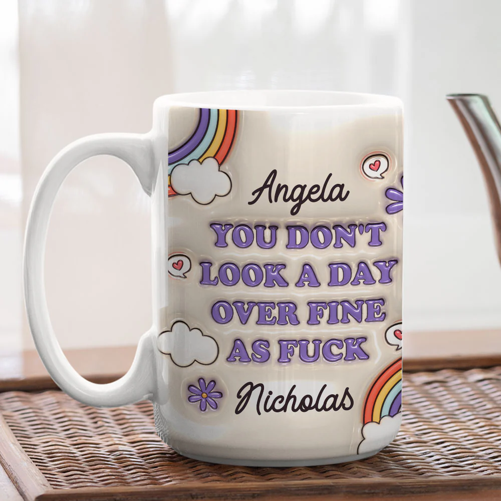 Forever Young And Stunning  - Personalized Custom 3D Inflated Effect Mug - Image 4