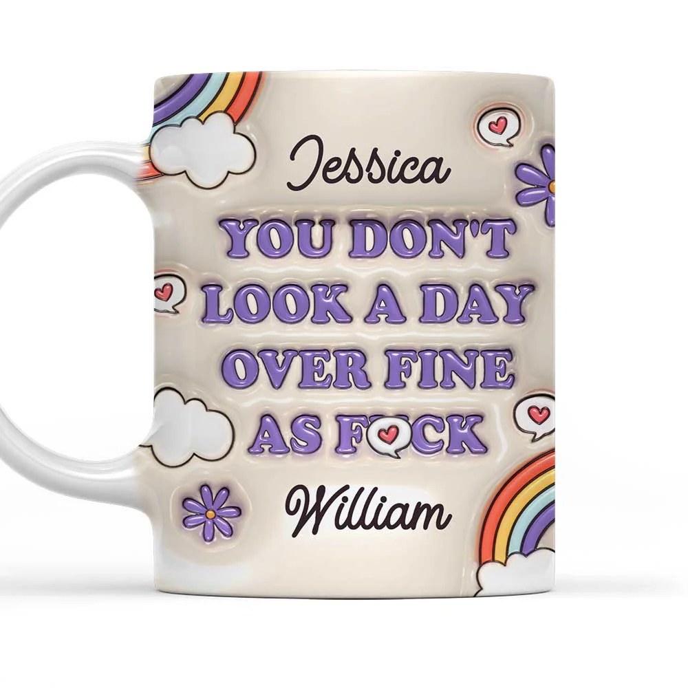 Forever Young And Stunning  - Personalized Custom 3D Inflated Effect Mug - Image 5