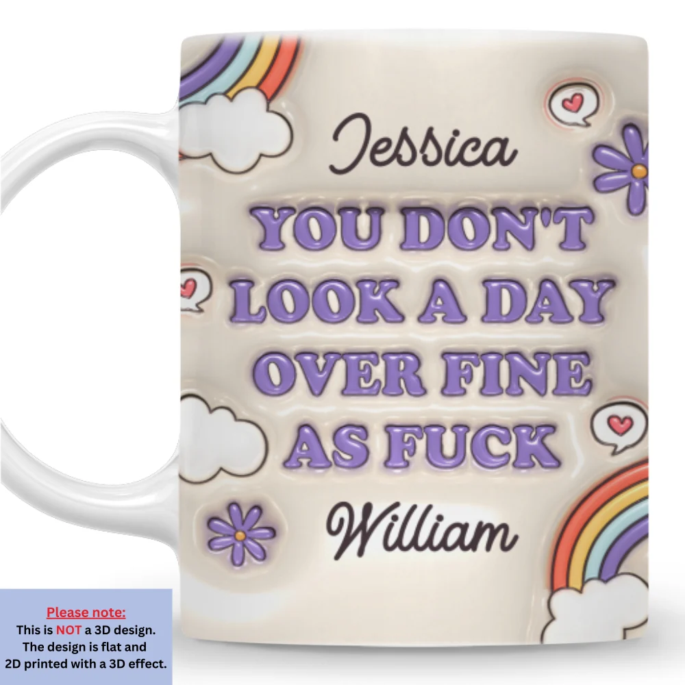 Forever Young And Stunning  - Personalized Custom 3D Inflated Effect Mug - Image 7