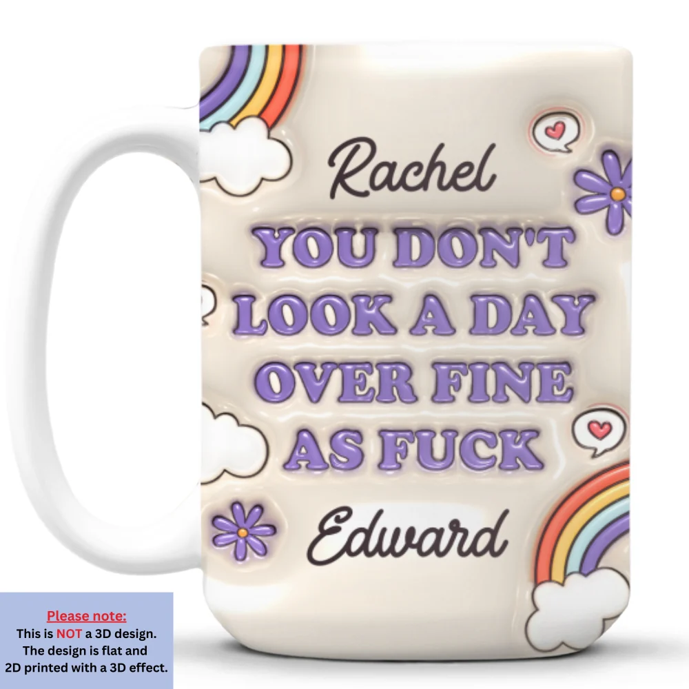 Forever Young And Stunning  - Personalized Custom 3D Inflated Effect Mug - Image 8