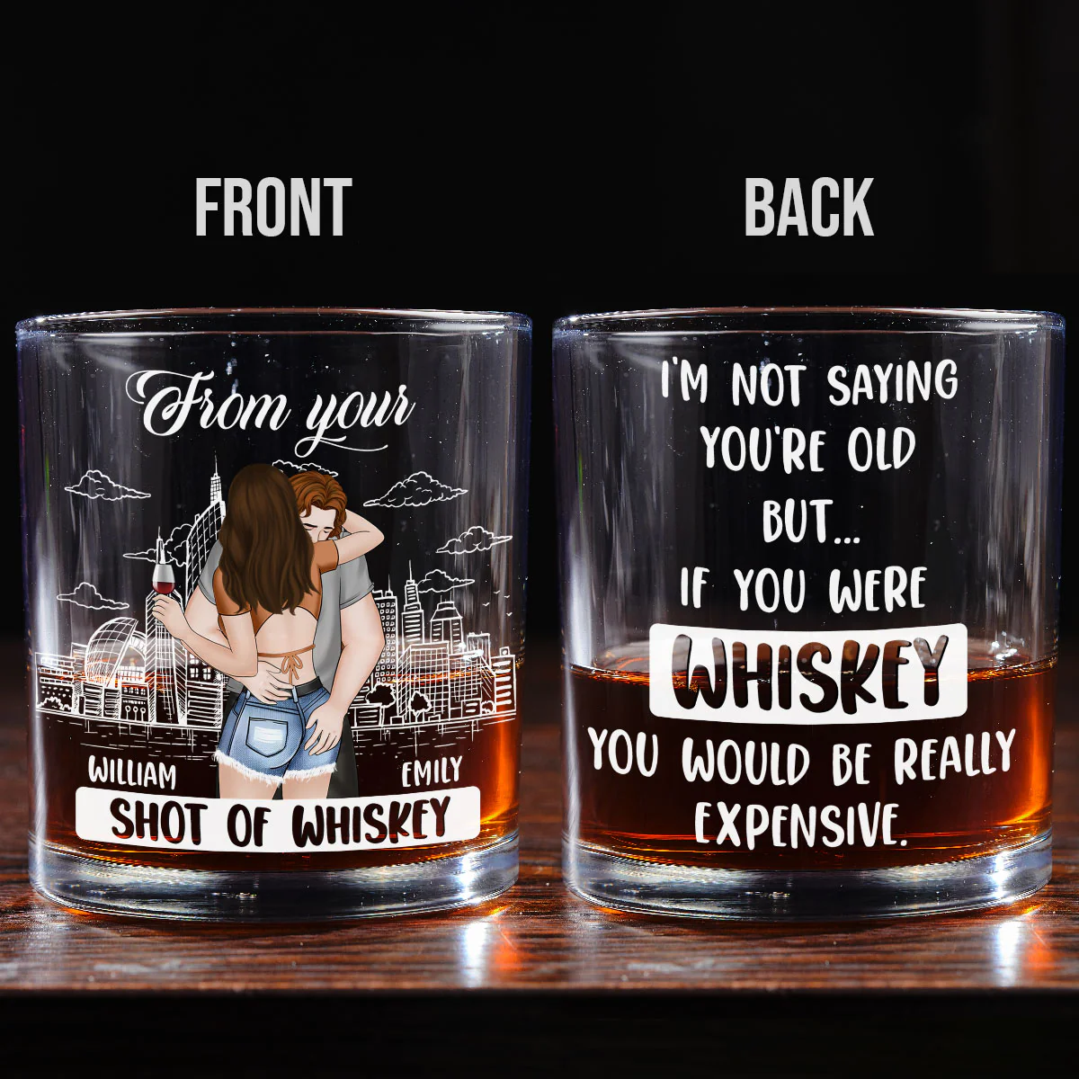 Forever Your Shot Of Whiskey - Personalized Custom Whiskey Glass