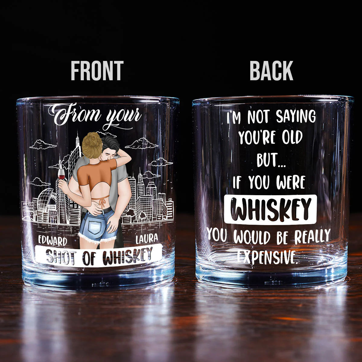 Forever Your Shot Of Whiskey - Personalized Custom Whiskey Glass - Image 5