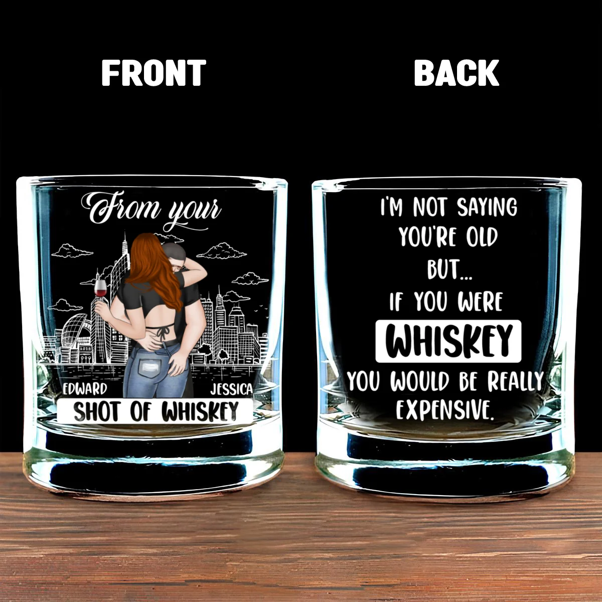 Forever Your Shot Of Whiskey - Personalized Custom Whiskey Glass - Image 7