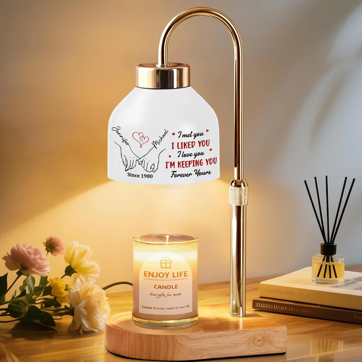 Forever Yours - Personalized Custom Candle Warmer Lamp - Image 3