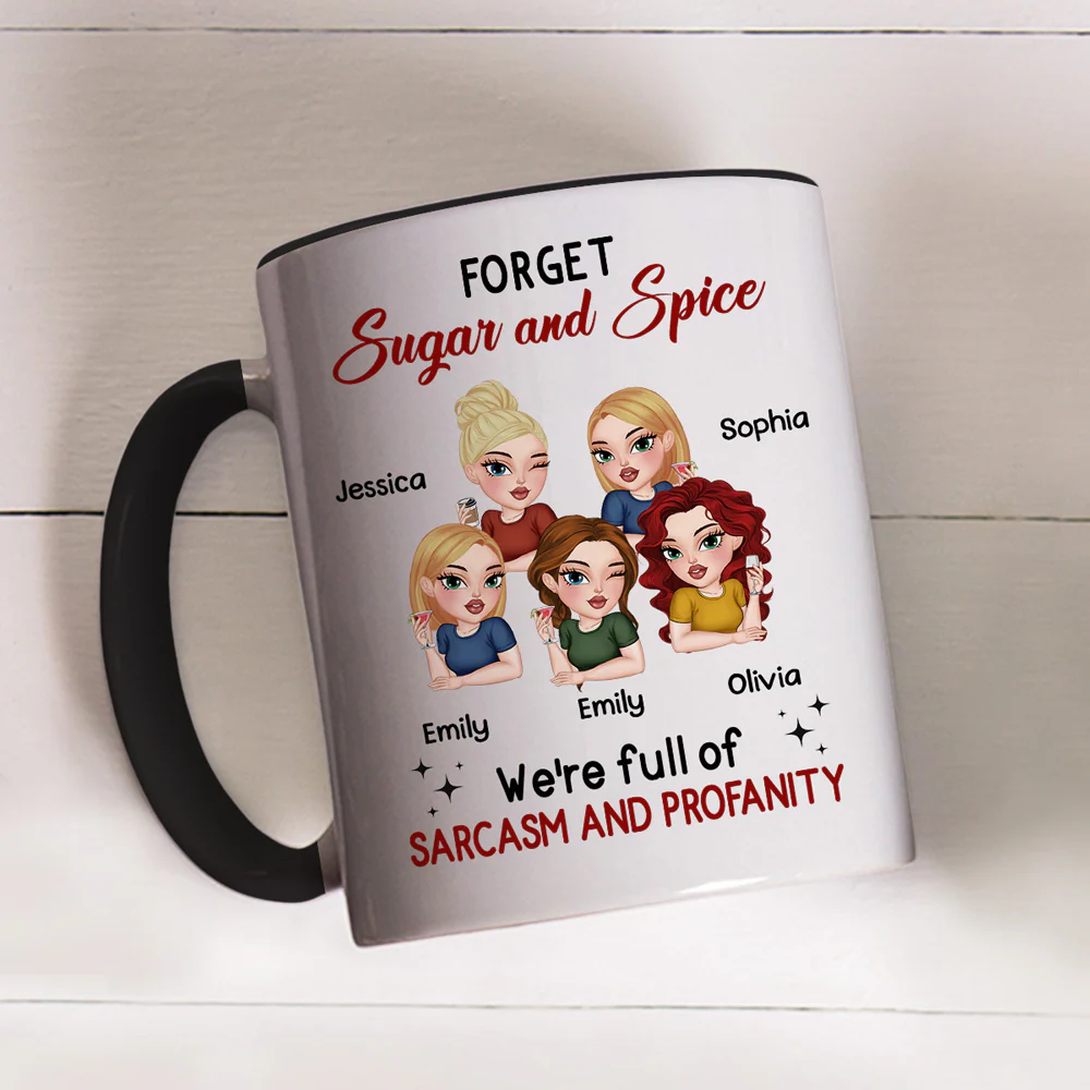 Forget Sugar And Spice - Personalized Custom Accent Mug - Image 4