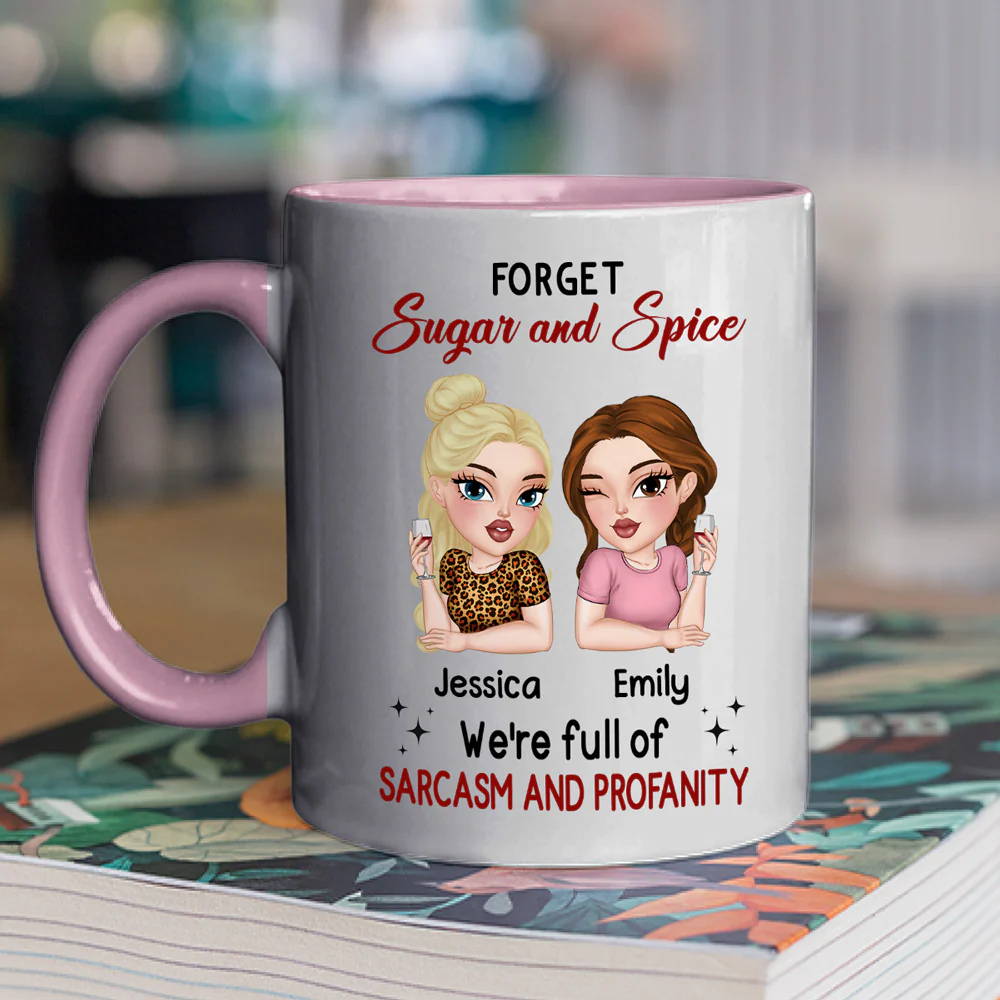 Forget Sugar And Spice - Personalized Custom Accent Mug - Image 5