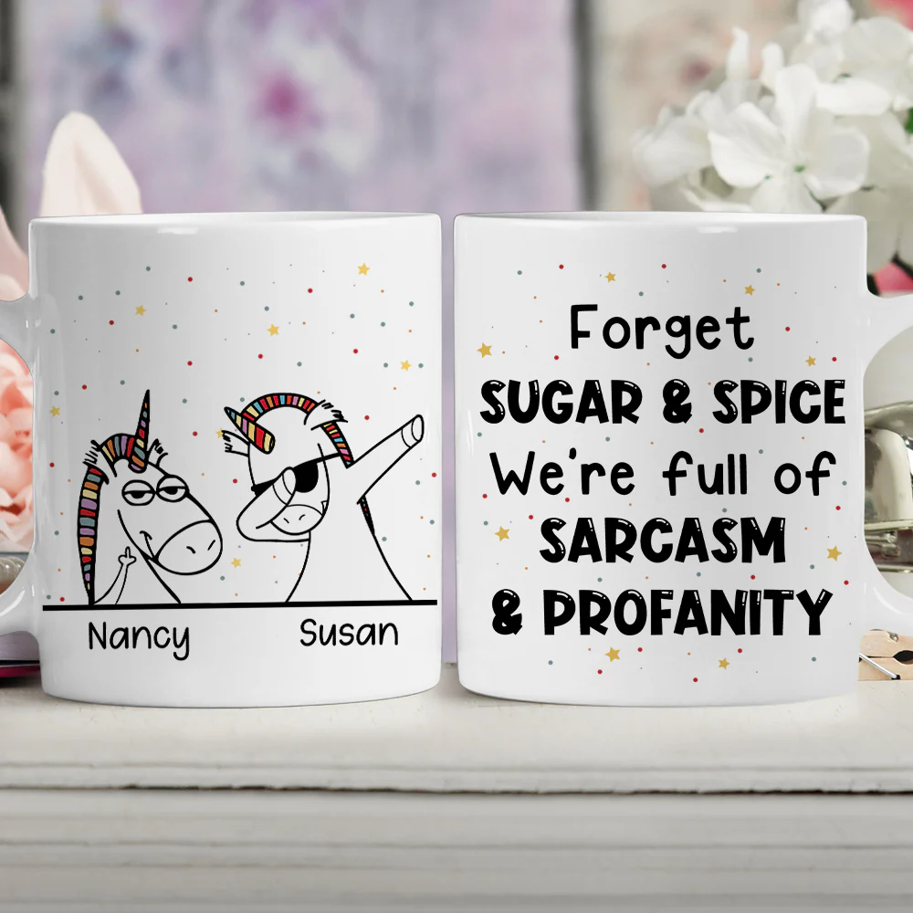 Forget Sugar And Spice - Personalized Custom Coffee Mug - Image 2