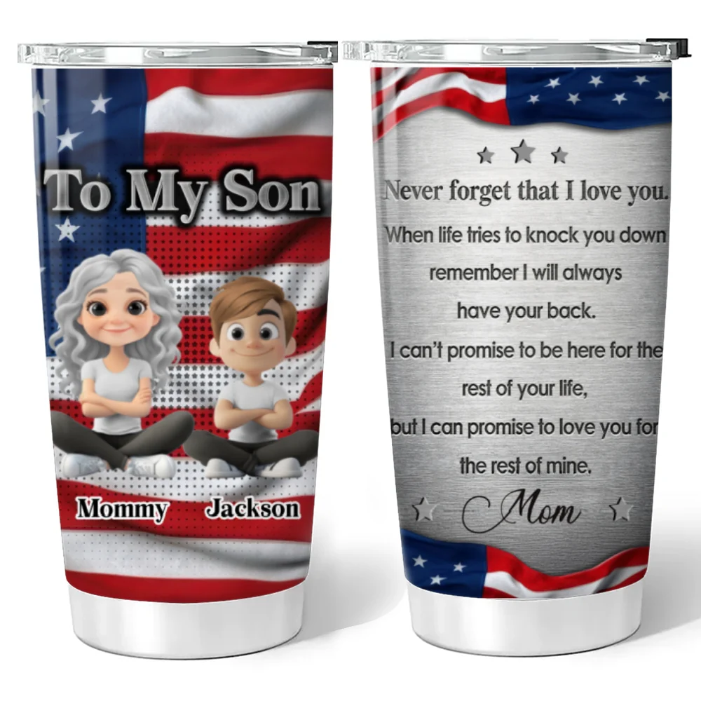 Freedom Never Forget That I Love You - Personalized Custom Tumbler - Image 6