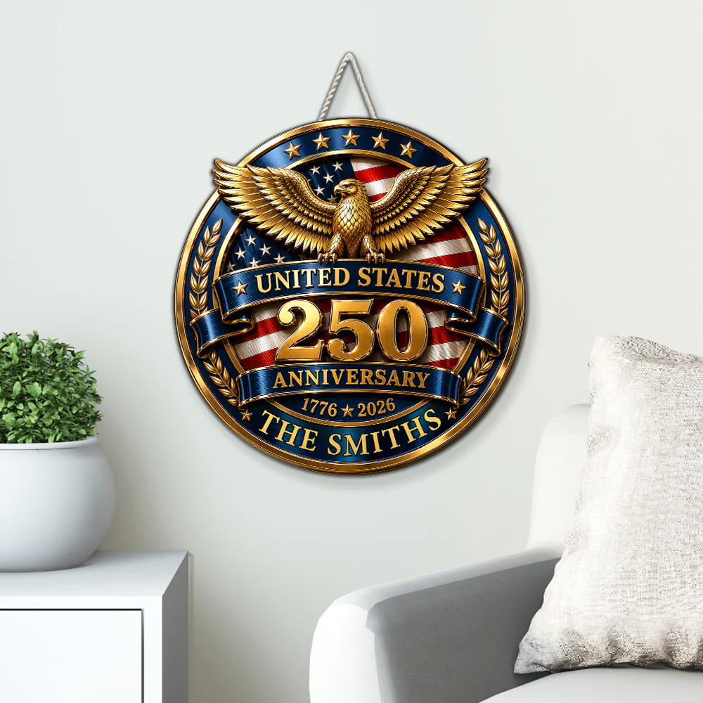 Freedom States - Personalized Custom 3D Effect Wood Sign - Image 2