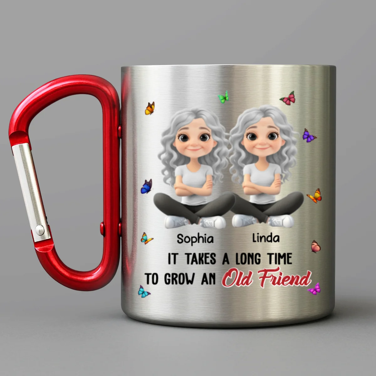 Friend Always And Forever - Personalized Custom Carabiner Mug - Image 6