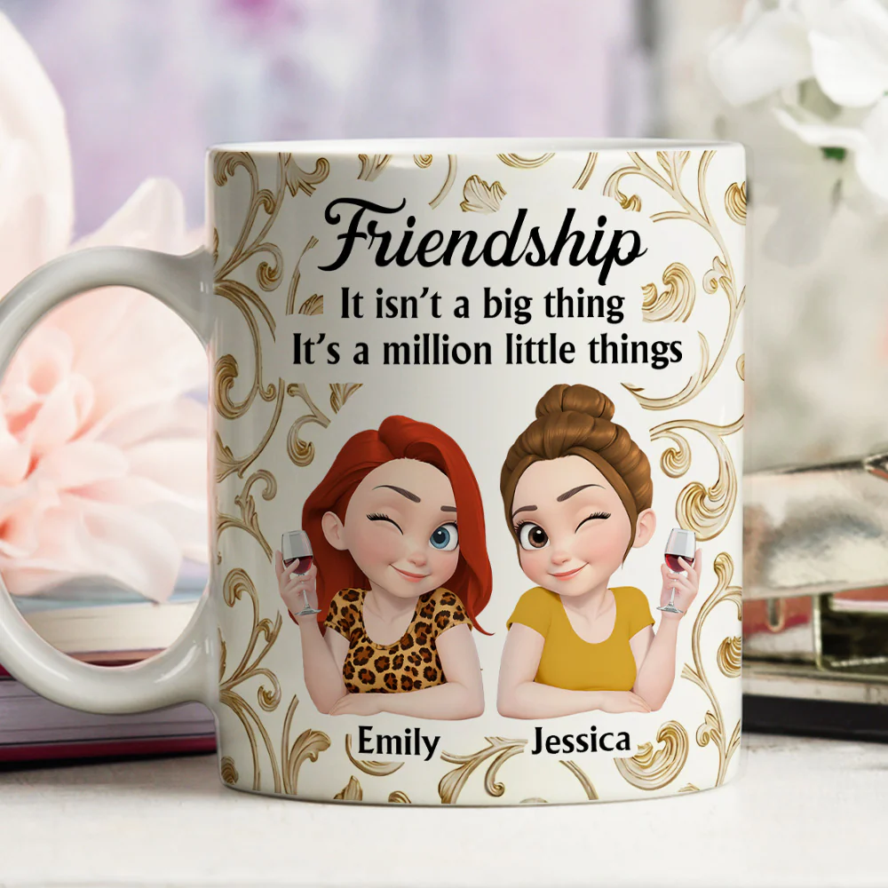 Friend Is A Million Little Things - Personalized Custom Coffee Mug - Image 2