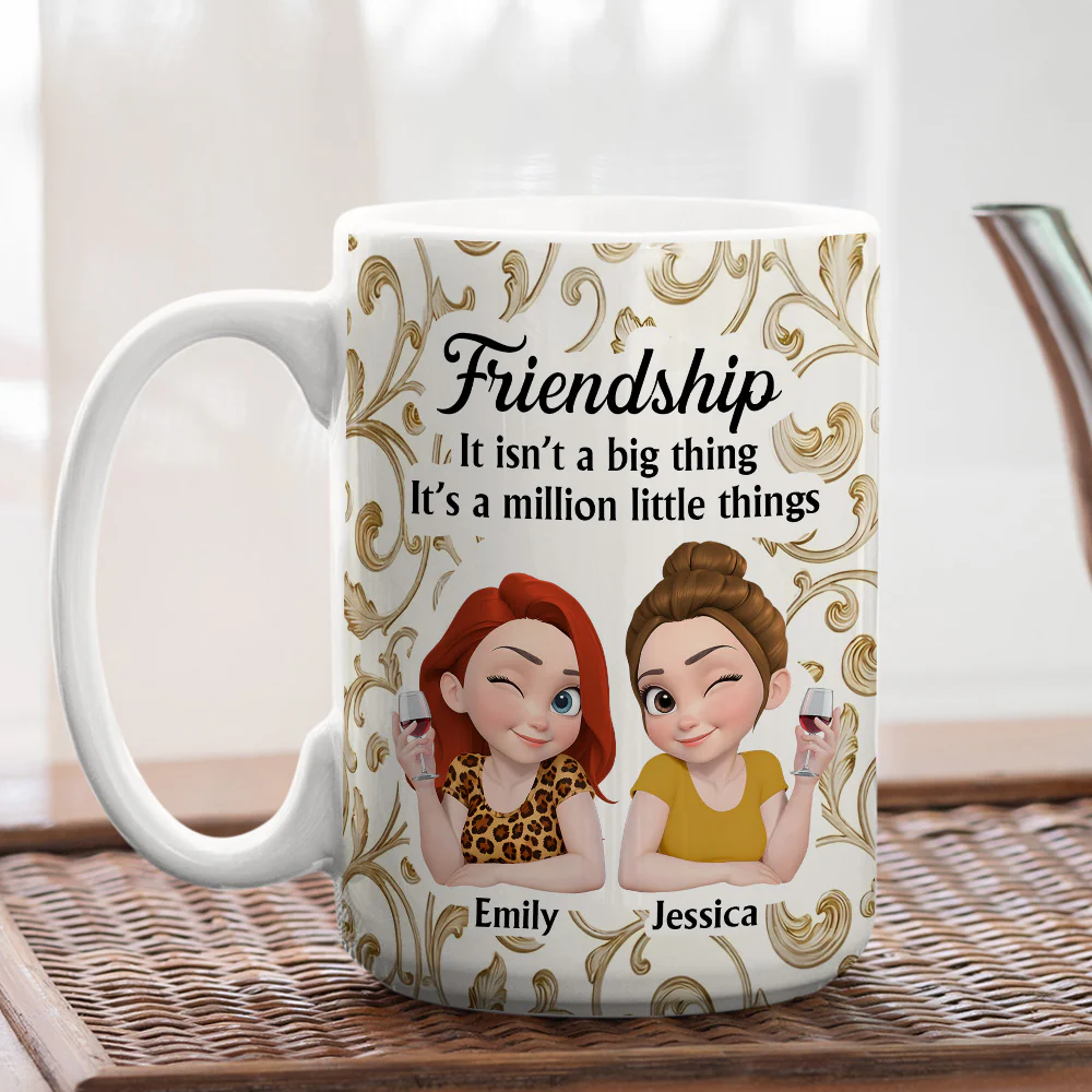 Friend Is A Million Little Things - Personalized Custom Coffee Mug - Image 5