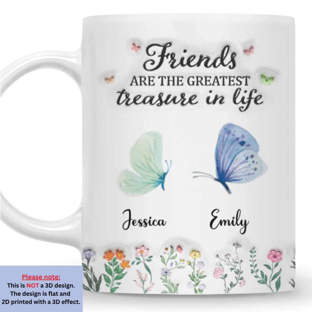 Friends Are Blessings Forever True - Personalized Custom 3D Inflated Effect Mug - Image 9