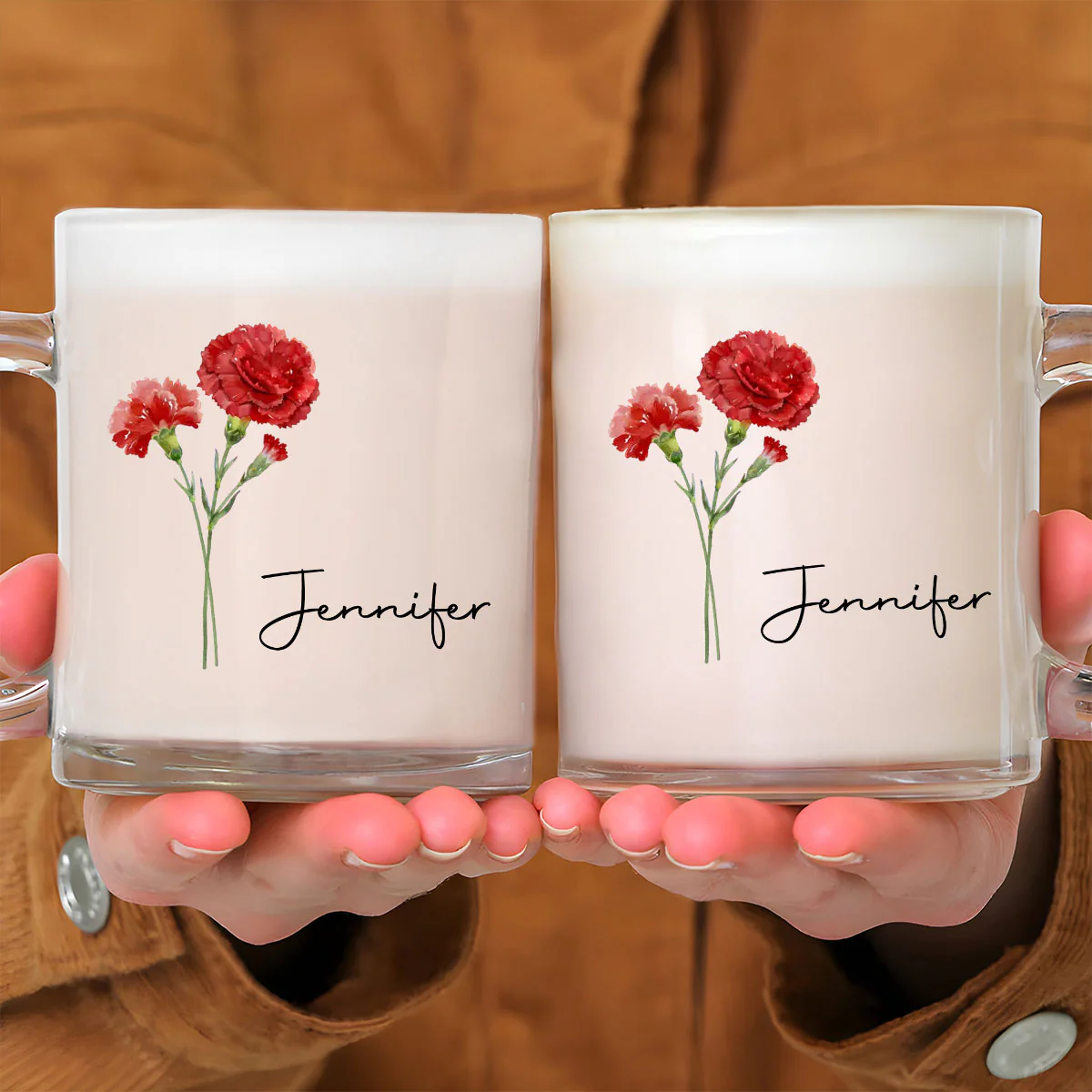 Friends Are Flowers - Personalized Custom Glass Mug - Image 2