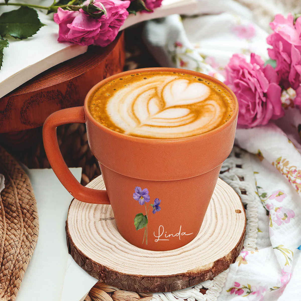Friends Are Flowers - Personalized Custom Plant Pot Mug - Image 2