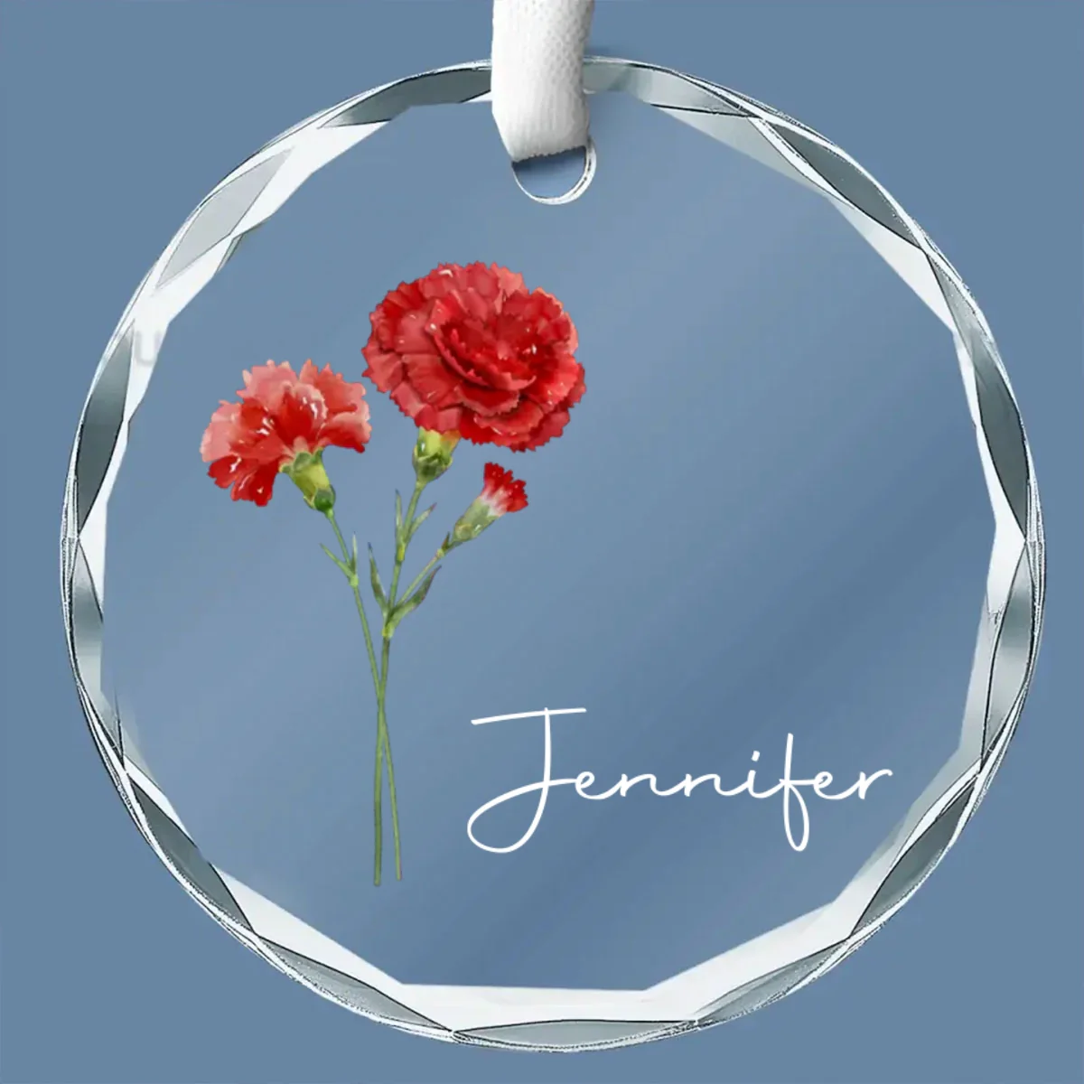 Friends Are Flowers That Never Fade - Personalized Custom Glass Ornament - Image 6