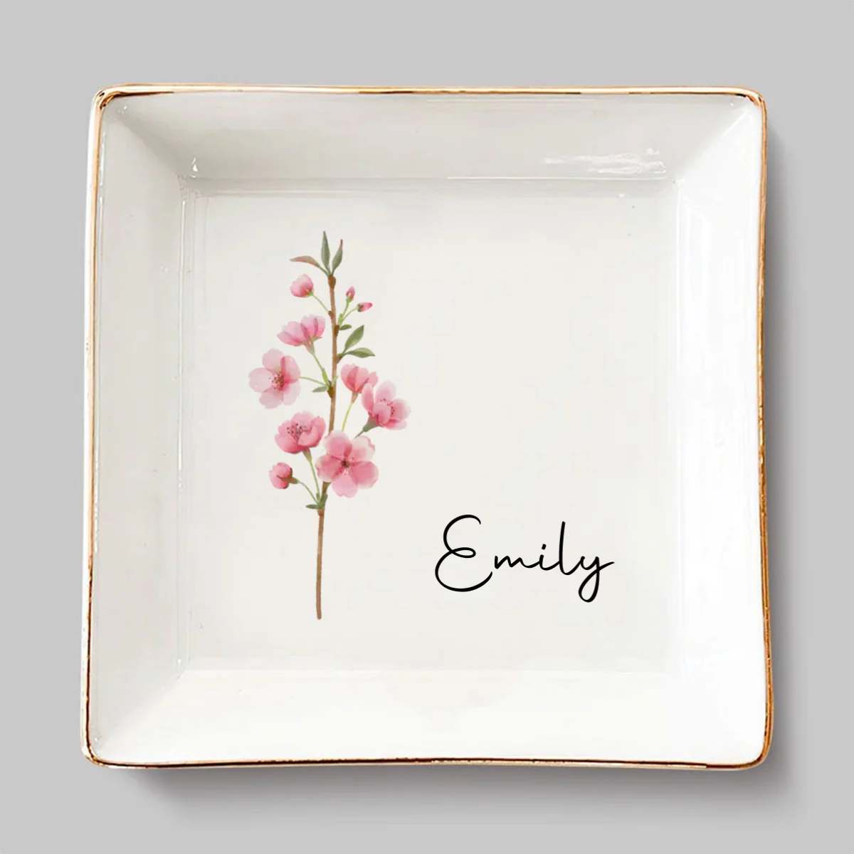 Friends Are Flowers That Never Fade  - Personalized Custom Jewelry Dish - Image 6