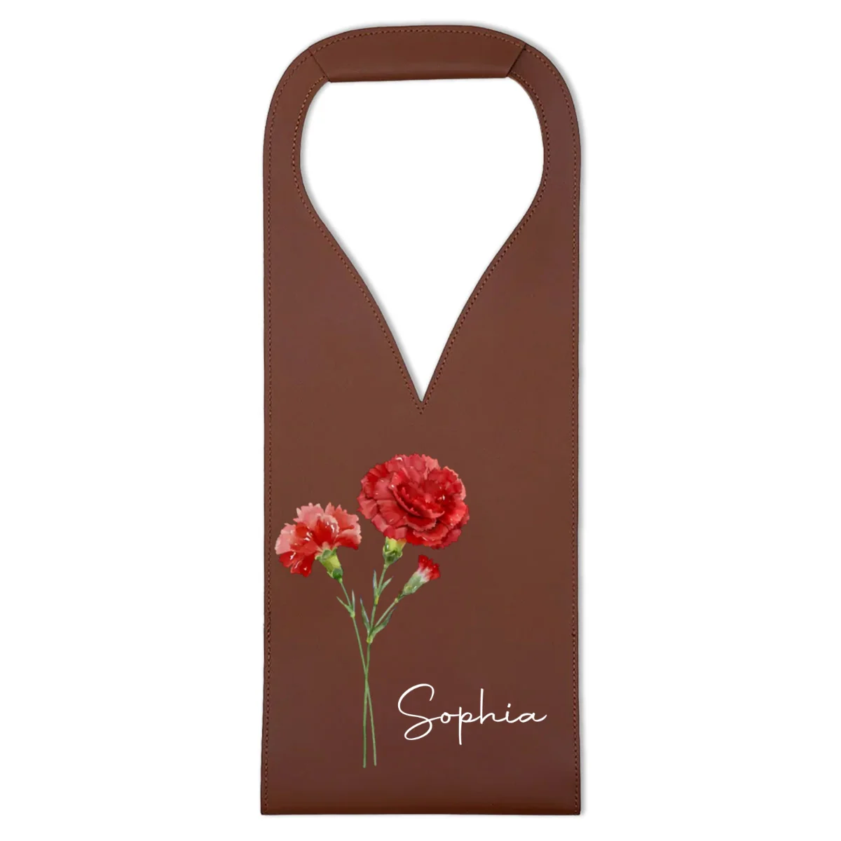 Friends Are Flowers That Never Fade - Personalized Custom Leather Wine Bag - Image 7