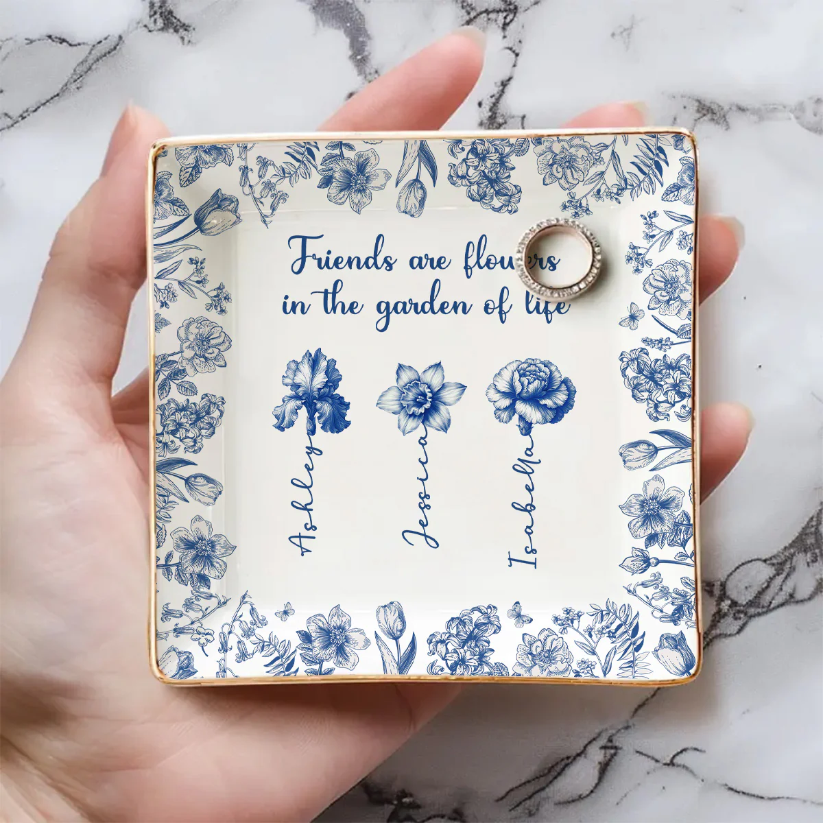Friends Are Sunshine For Souls - Personalized Custom Jewelry Dish - Image 5