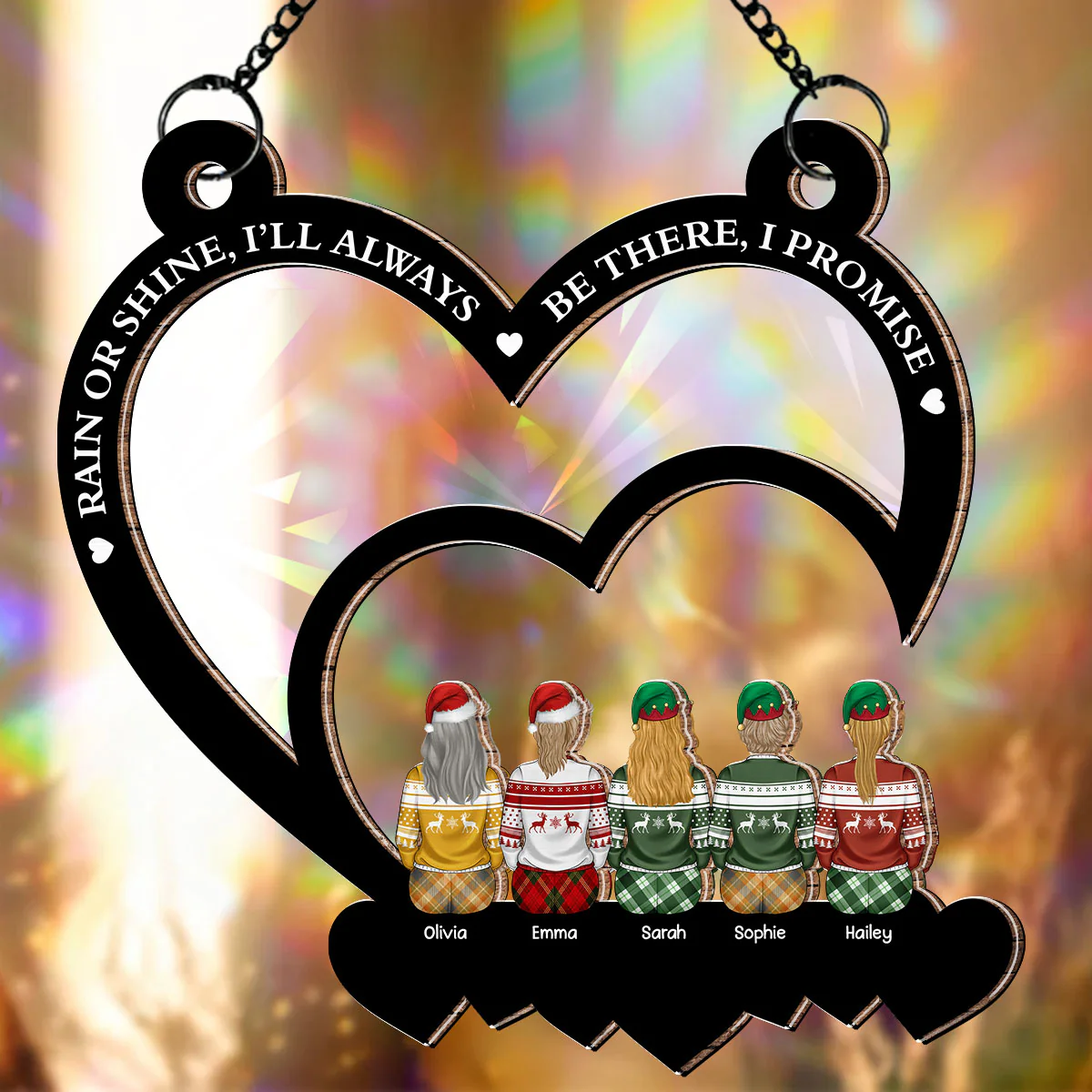Friends Are The Sunshine - Personalized Custom Rainbow Suncatcher - Image 2