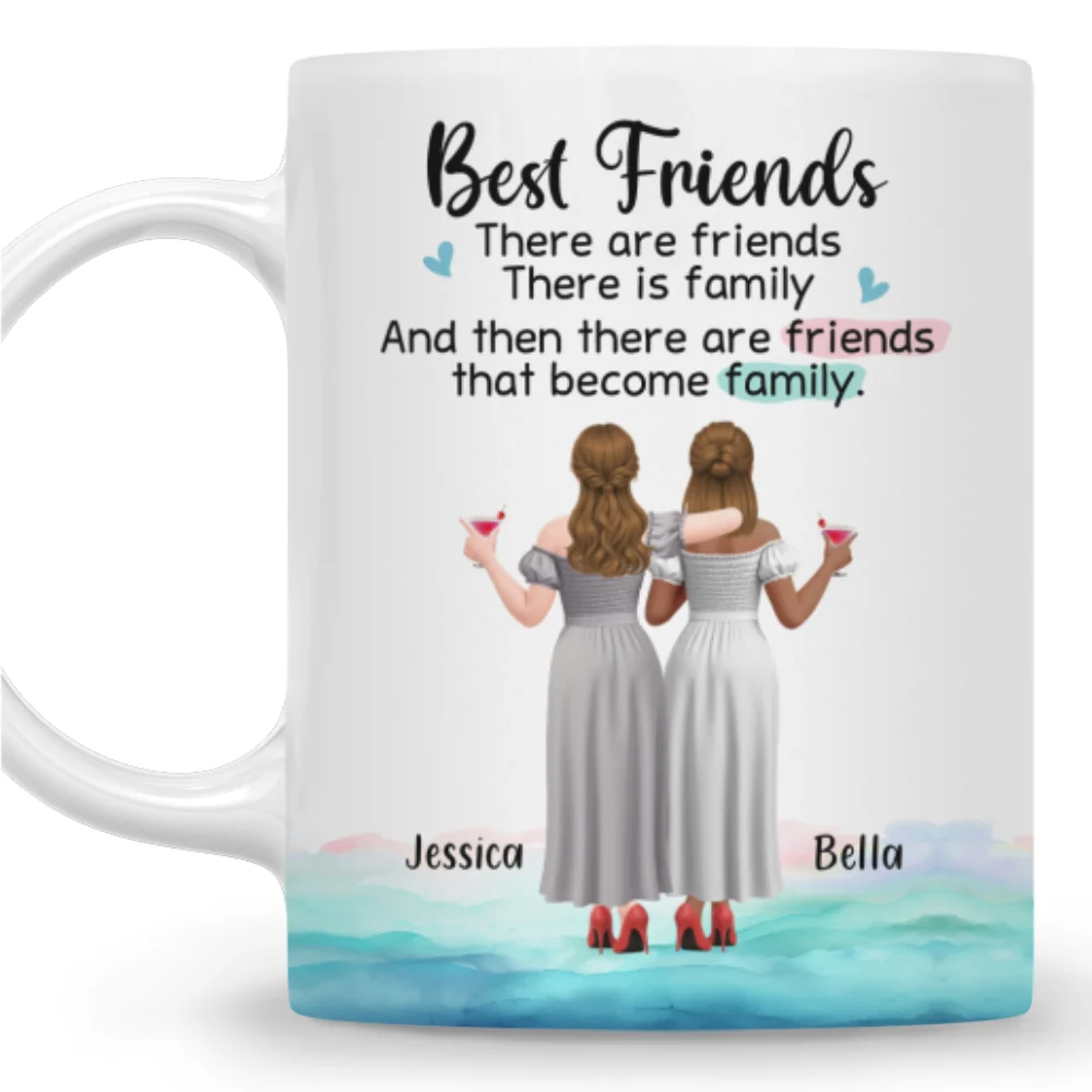 Friends Become Family - Personalized Custom Coffee Mug - Image 6