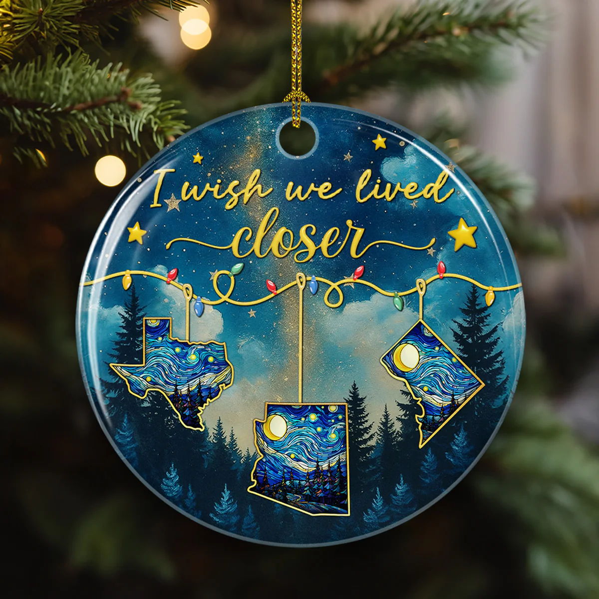Friends Forever Christmas - Personalized Custom 3D Inflated Effect Ceramic Ornament