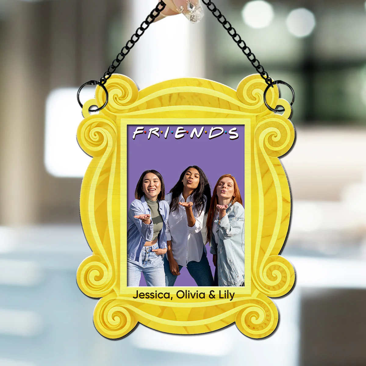 Friends Forever Frame Photo - Personalized Custom Suncatcher - Image 3