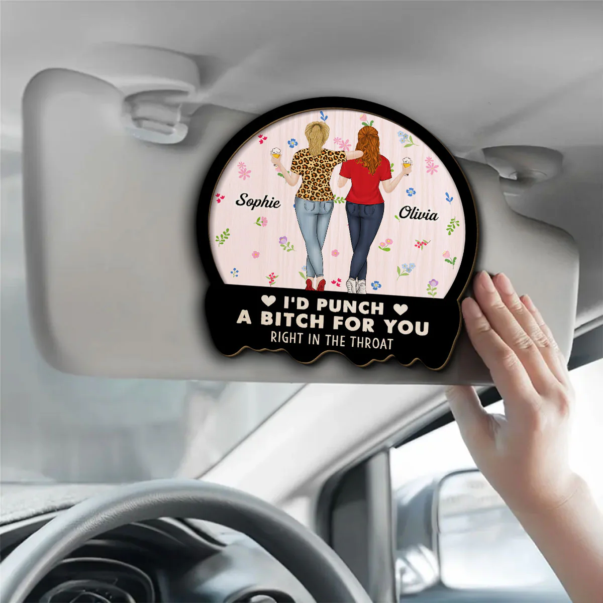 Friends I Always With You - Personalized Custom Car Visor Clip - Image 2