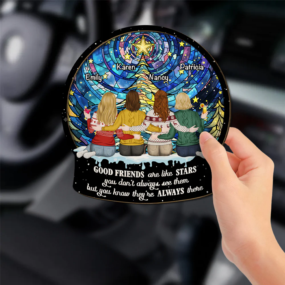 Friends Like Stars - Personalized Custom Car Visor Clip - Image 2