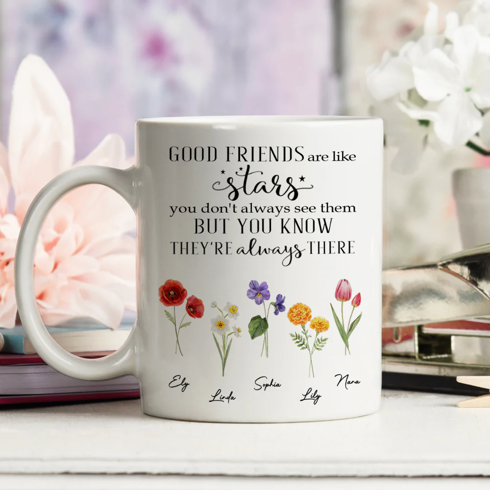 Friends Like Stars - Personalized Custom Coffee Mug - Image 3