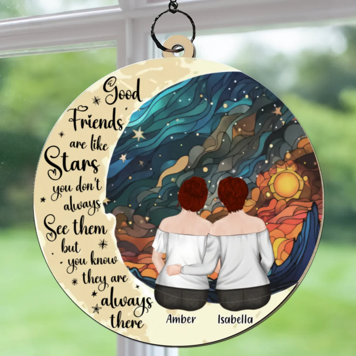 Friends Like Stars  - Personalized Custom Suncatcher - Image 5