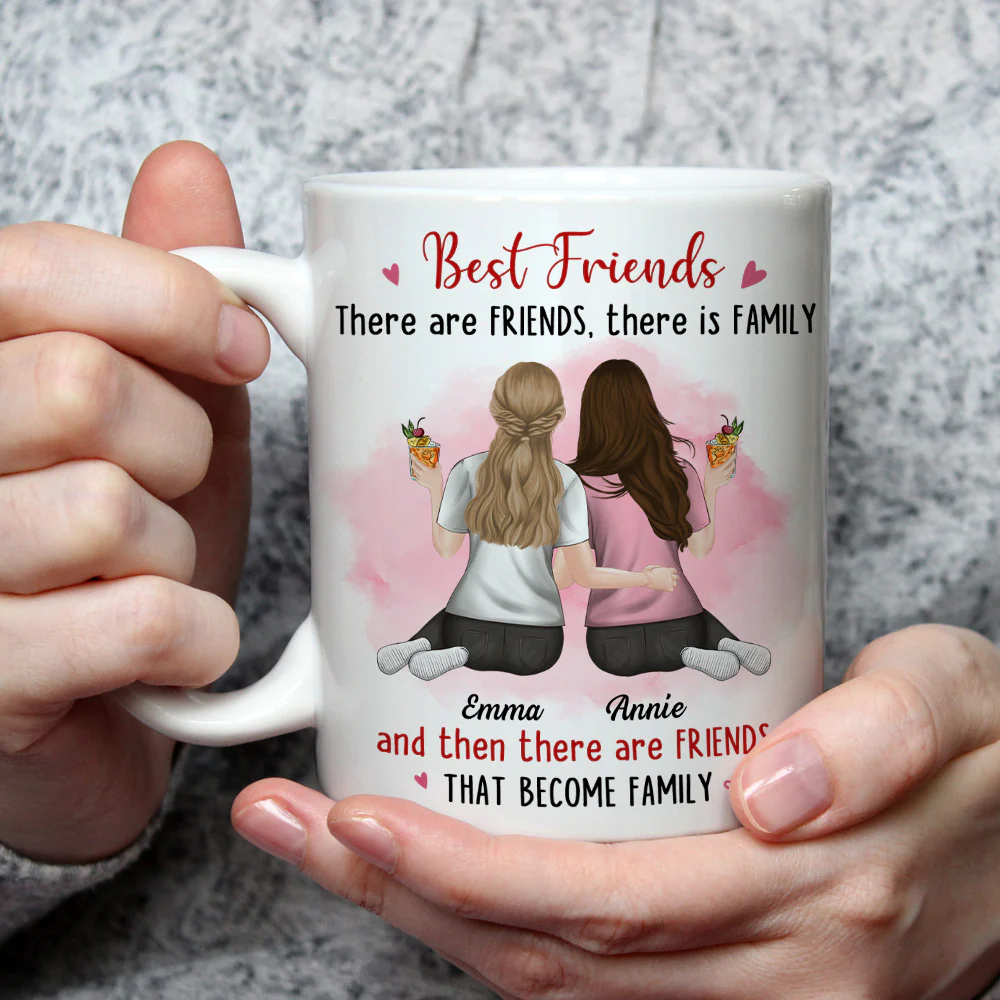Friends That Become Family - Personalized Custom Coffee Mug - Image 2