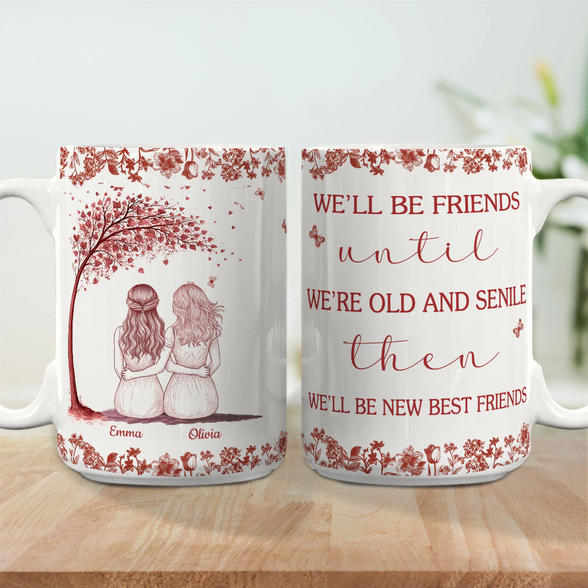 Friendship For A Lifetime - Personalized Custom Coffee Mug - Image 4