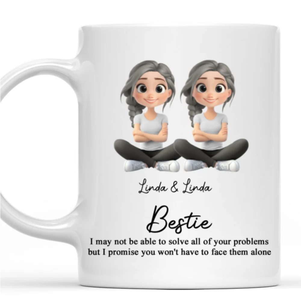 Friendship Forever Keepsake Cartoonize - Personalized Custom Coffee Mug - Image 6