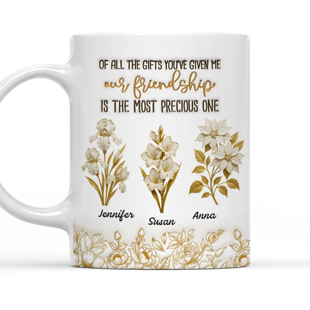 Friendship Is The Gift - Personalized Custom 3D Inflated Effect Mug
